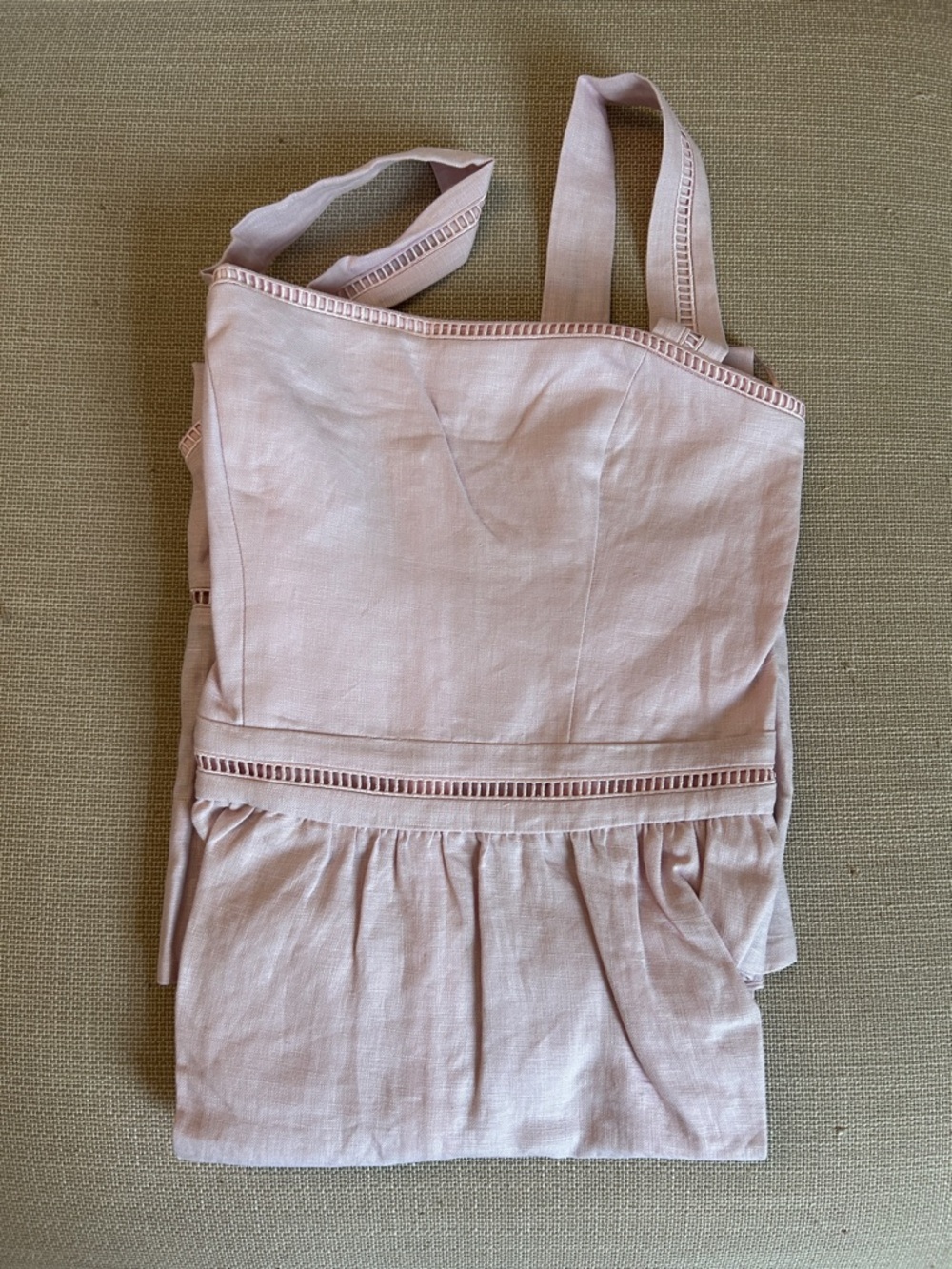 Reformation Everett Linen Midi Dress - Cherry Blossom Blush Pink Valentine's Day - Picture 5 of 10